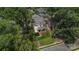 Aerial view showcasing the home's location, landscaped yard, and surrounding neighborhood at 2221 Kenmore Ave, Charlotte, NC 28204