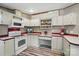 Kitchen featuring white appliances, ample cabinet space, and modern countertops at 231 Valley View Dr, Clover, SC 29710