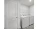 Laundry room with a washer and dryer and wire shelving at 300 Kennerly Center Dr, Mooresville, NC 28115