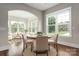 Cozy dining area surrounded by large windows offering plenty of natural light and backyard views at 3009 Ocaso Ct, Matthews, NC 28104