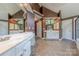 Spacious bathroom featuring tile floors, double sinks and vanity with a shower at 3318 Providence Hills Dr, Matthews, NC 28105