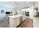 Modern kitchen with stainless steel appliances, granite countertops, open to living room space at 3807 Blazeprince Dr, Charlotte, NC 28215