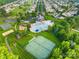 This aerial view showcases the community pool, tennis court, basketball court, and playground amenities for residents at 3938 Isenhour Rd, Kannapolis, NC 28081