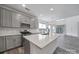 Modern kitchen with an island, stainless steel appliances, and sleek countertops perfect for cooking and entertaining at 4003 Rothwood Ln, Harrisburg, NC 28075