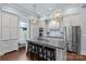 Bright kitchen features an island with seating, stainless steel appliances, and ample cabinet space at 413 E Worthington Ave, Charlotte, NC 28203