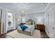 Comfortable main bedroom features a plush bed, neutral walls, and soft lighting at 413 E Worthington Ave, Charlotte, NC 28203