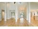 Spacious living room with hardwood floors and high ceilings, perfect for entertaining guests at 449 Windward Dr, Davidson, NC 28036