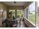 Relaxing screened-in porch perfect for outdoor dining and enjoying the serene backyard views at 4637 Willow Glen Rd, Harrisburg, NC 28075