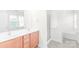 Bathroom with double sink vanity, shower and tub at 9641 Bellamy Nw Pl, Concord, NC 28027