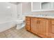 Bathroom with granite vanity, tile flooring and shower and tub combination at 1326 Crown Ridge Dr, Fort Mill, SC 29708