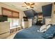 This carpeted bedroom offers an office nook with an updated window at 1522 12Th Fairway Nw Dr, Concord, NC 28027