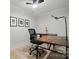 Dedicated office space with hardwood floors, natural light, a ceiling fan, and dedicated desk at 167 Logan Crossing Dr, Davidson, NC 28036