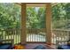 Screened-in porch with a view of the pool surrounded by lush greenery offering a relaxing retreat at 167 Logan Crossing Dr, Davidson, NC 28036