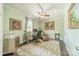 Cozy home office with custom ceiling, natural light, and built-in storage at 1812 Sutter Creek Dr, Waxhaw, NC 28173