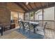 Comfortable screened porch with outdoor furniture and view of the house and backyard at 1821 Bonnie Ln, Charlotte, NC 28213