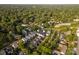 Aerial view of a residential neighborhood featuring the address 2011 Hamorton Pl, Charlotte, amidst tree-lined streets at 2011 Hamorton Pl, Charlotte, NC 28205