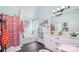 Bright bathroom featuring a double vanity, soaking tub, and a separate shower at 220 Otman Ct, Rock Hill, SC 29732