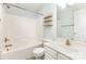 Cozy bathroom featuring a shower-tub combo and modern vanity at 230 Dawn Mist Ln, Fort Mill, SC 29708