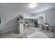Gray bedroom featuring two loft beds with built in desk at 2302 Douglas Rd, Lancaster, SC 29720