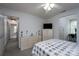 Spacious main bedroom with ample closet space and view to ensuite at 240 Hillcrest Dr, Harrisburg, NC 28075