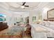 Bright main bedroom with tray ceilings, plantation shutters, and ample natural light at 266 Riverwood Rd, Mooresville, NC 28117