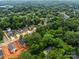 Aerial view of a home in a neighborhood surrounded by mature trees offering a sense of community and privacy at 310 S Spencer Ave, Spencer, NC 28159