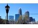 Daytime skyline view featuring a clear blue sky and impressive urban architecture at 408 N Mcdowell St, Charlotte, NC 28204