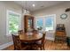 Inviting dining room with hardwood floors, a round table, and ample natural light at 409 S Grove St, Lincolnton, NC 28092