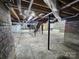 Unfinished basement featuring exposed ductwork, piping, and concrete flooring, ready to be customized at 423 N Cedar St, Lincolnton, NC 28092