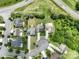 Areal view of homes in neighborhood with manicured lawns, landscaping, and street layout, showcasing a desirable community at 4915 Juniper Grove Sw Ct, Concord, NC 28027