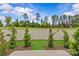 A well-maintained backyard featuring a privacy fence and landscaping at 5332 Orchid Bloom Dr, Indian Land, SC 29707