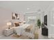 A furnished main bedroom with carpet flooring, a large window, and neutral decor at 5332 Orchid Bloom Dr, Indian Land, SC 29707
