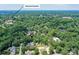 Aerial view of property surrounded by lush greenery, indicating proximity to Downtown Davidson at 541 Greenway St, Davidson, NC 28036