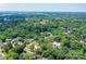 Expansive aerial view of the neighborhood with mature trees and beautiful homes and nearby lake at 541 Greenway St, Davidson, NC 28036