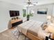 Comfortable bedroom with neutral walls, large windows, and stylish furnishings at 8803 Sweetwater Pl, Waxhaw, NC 28173
