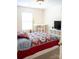 Inviting bedroom features a colorful quilt, study area, and ample natural light for relaxation and productivity at 9805 Coatbridge Dr, Charlotte, NC 28269
