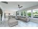 Spacious open floor plan with the living room flowing to the kitchen and views to outdoor pool at 1211 Gold Rush Ct, Fort Mill, SC 29708