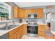 Modern kitchen with stainless steel appliances, sleek countertops, and a bright window at 125 Lynch Cir, Mooresville, NC 28117