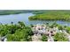 Beautiful aerial view featuring neighborhood homes near the lake at 161 Badin Lake Cir, New London, NC 28127