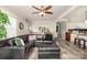 Inviting living room seamlessly connects with the kitchen and dining area at 161 Badin Lake Cir, New London, NC 28127