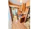 Small kitchen with a vintage stove, linoleum floors, and wood cabinets at 1733 S Nc 16 Business Hwy, Stanley, NC 28164