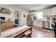 Open kitchen with stainless steel appliances and ample counter space at 203 Lincoln St, Belmont, NC 28012