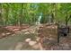 Long driveway leading to a stately home, surrounded by lush trees and greenery at 3327 Lakeside Dr, Charlotte, NC 28270