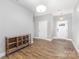 Bright entryway with hardwood floors and neutral paint at 813 Montreat Dr, Dallas, NC 28034