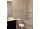 Clean bathroom featuring a shower and vanity sink at 9170 Bradstreet Commons Way, Charlotte, NC 28215