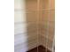 A closet featuring white metal rack shelving and providing ample storage at 9170 Bradstreet Commons Way, Charlotte, NC 28215