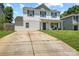Charming two-story home with blue shutters and well-manicured lawn and long drive at 9612 Old Dowd Rd, Charlotte, NC 28214