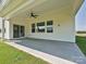 Covered patio with concrete flooring, ceiling fan, and views of the spacious backyard at 113 Tonbridge Way # Haf0031, Mooresville, NC 28115