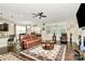 Inviting open-concept living space with view into kitchen and dining area at 12014 Belmont Mansion Dr, Charlotte, NC 28273
