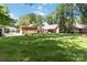 Spacious backyard showcasing a well-manicured lawn, patio with outdoor seating, and the rear exterior of the home at 1520 Cureton Dr, Rock Hill, SC 29732